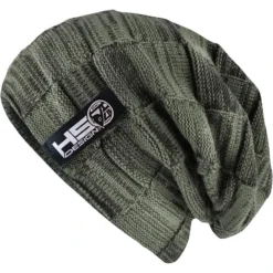 BONNET HOMME HOT SPOT DESIGN BEANIE HSD WITH FUR - VERT
