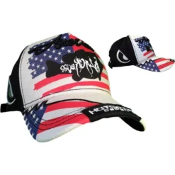 CASQUETTE HOMME HOT SPOT DESIGN AMERICAN BASS - NOIR/BLANC