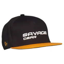 CASQUETTE HOMME SAVAGE GEAR FLAT PEAK 3D LOGO - NOIR/ORANGE