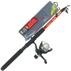 ENSEMBLE LANCER TELESCOPIQUE SERT KIT FISH ’N PLAY TELESPIN + 201RD + BOX