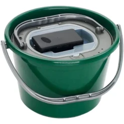 SEAU A VIFS PLASTILYS 13L ROND VERT FONCE + PANIER VIVIER + AERATEUR INTEGRE