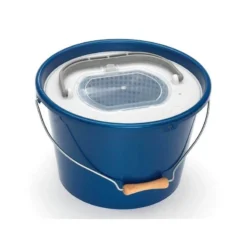 SEAU A VIFS PLASTILYS 18L ROND BLEU + PANIER VIVIER