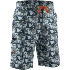 Grundens SHORT HOMME GRUNDÉNS FISH HEAD BOARD SHORT - CAMO GRIS