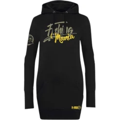 SWEAT FEMME HOT SPOT DESIGN LONG HOODIE FISHING MANIA - NOIR