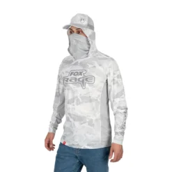 SWEAT HOMME FOX RAGE UV PERFORMANCE HOODED TOP - BLANC -Savage Gear Soldes sweat homme fox rage uv performance hooded top blanc z 2517 251716 2
