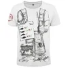 TEE SHIRT MANCHES COURTES HOMME HOT SPOT DESIGN SPINNER LIST - BLANC