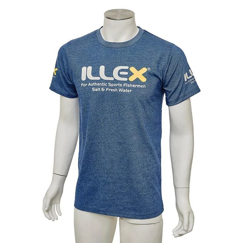 TEE SHIRT MANCHES COURTES HOMME ILLEX - BLEU CHINÉ 3 TEE SHIRT MANCHES COURTES HOMME ILLEX - BLEU CHINÉ