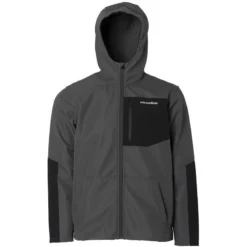 Grundens VESTE HOMME GRUNDÉNS BULKHEAD FLEECE HOODED JACKET - GRIS/NOIR